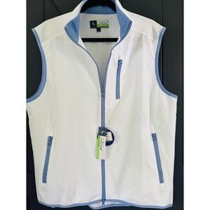 Men's TailorByrd Golf Performance Water Resistant Vest Sz L White